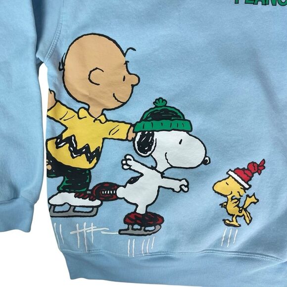 Peanuts Snoopy Gang Ice Skating Graphic Sweatshirt - Picture 7 of 10